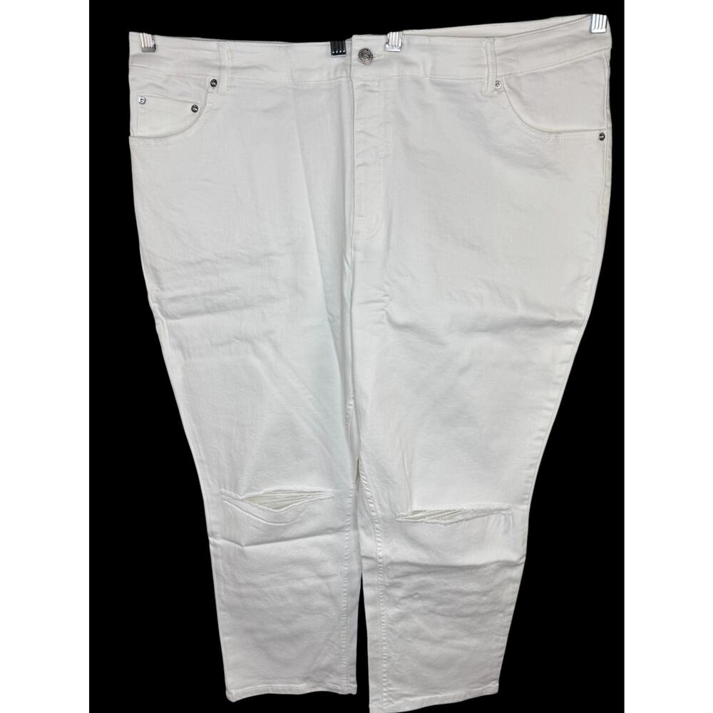 Candace Cameron Bure White Distressed Skinny Jeans Women's Size 22WP‎ Cotton
